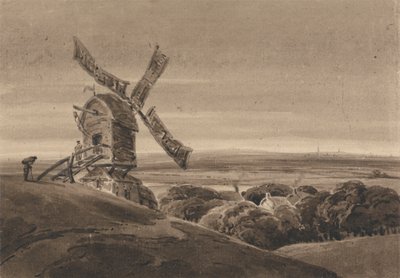 Landscape with a Windmill by Francois Louis Thomas Francia