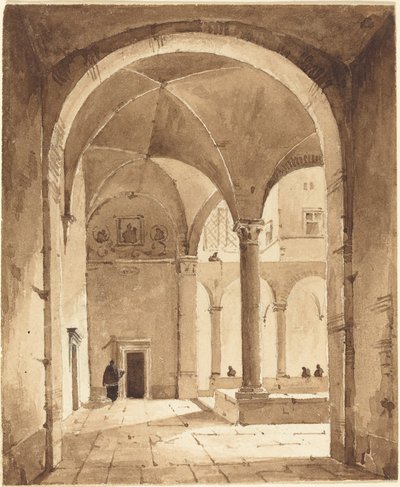 A Cloister by Francois Marius Granet