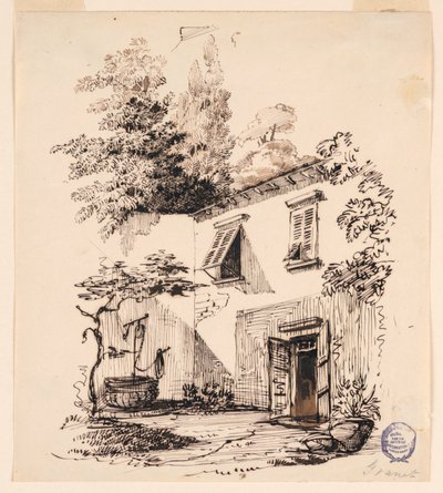 Courtyard of a House by Francois Marius Granet