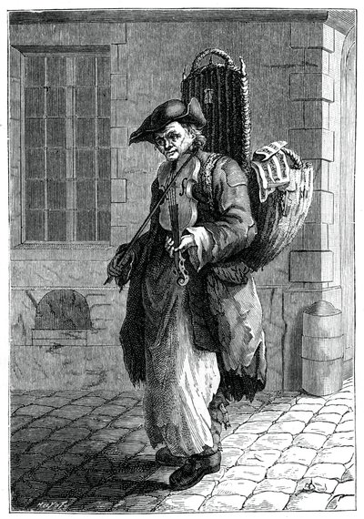 Travelling Musician, 1885 by Francois Robert Ingouf