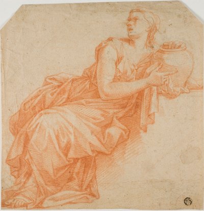 Draped Woman Holding Urn by Francois Verdier