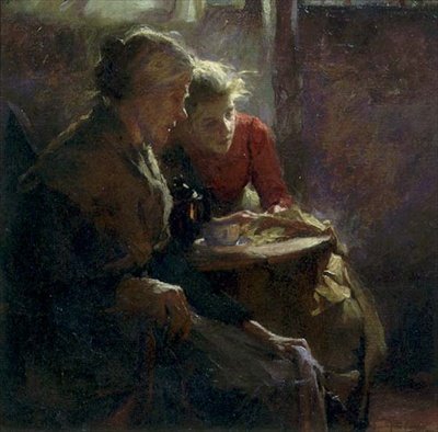 Fireside Tales by Frank Bramley