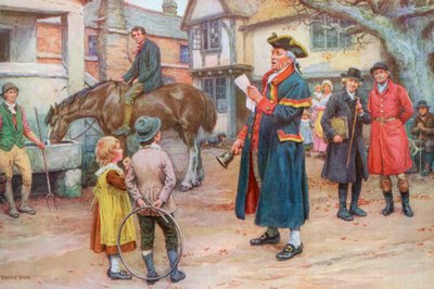 Town crier reading the news, c.1925 by Frank Dadd