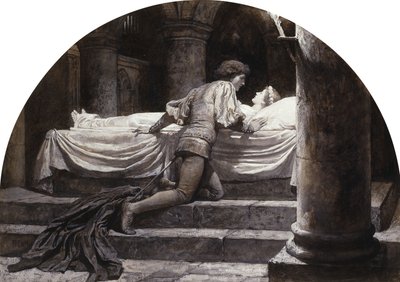 Scenes from Romeo and Juliet: The Tomb by Frank Dicksee
