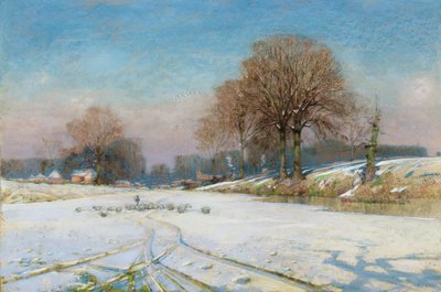 Herding Sheep in Wintertime by Frank Hind