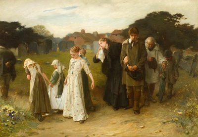 Her First Born, Horsham Churchyard by Frank Holl