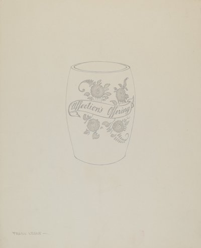 American "Bohemian" Glass Mug by Frank M. Keane