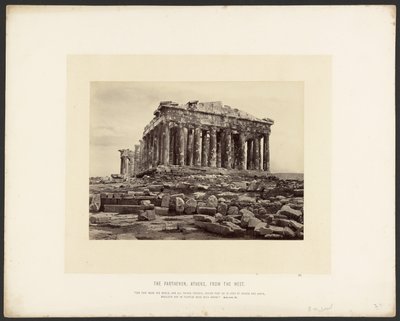 The Parthenon, Athens, From the West by Frank Mason Good