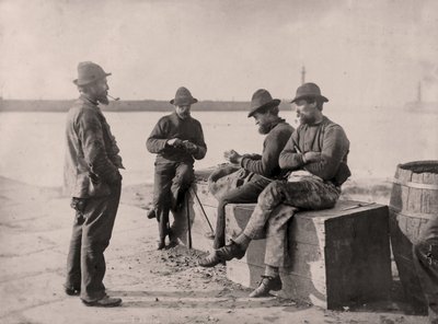 Fishermen in Whitby bay by Frank Meadow Sutcliffe
