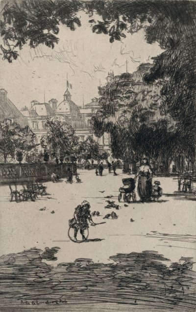 Luxembourg Garden, 1915 by Frank Milton Armington