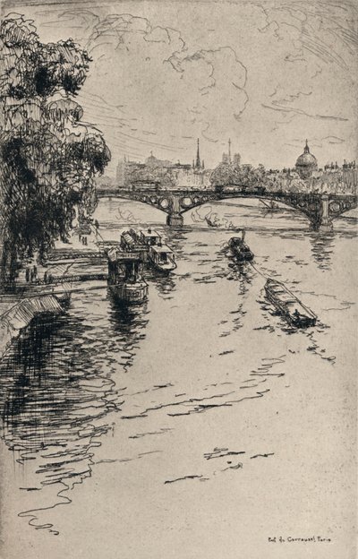 The Pont du Carrousel by Frank Milton Armington
