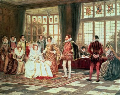 Queen Elizabeth I (1533-1603) in Court by Frank Moss Bennett