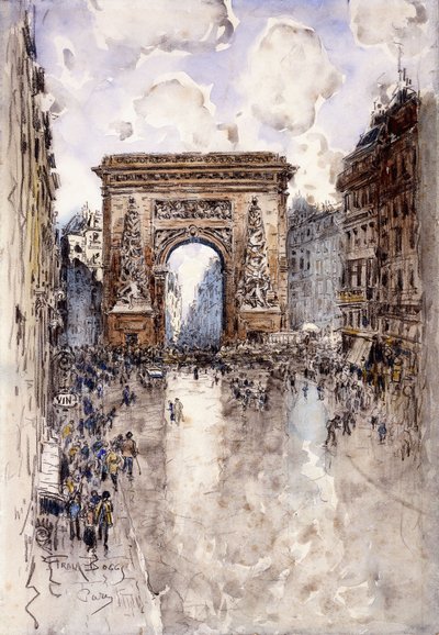 La Porte St. Denis, Paris by Frank Myers Boggs