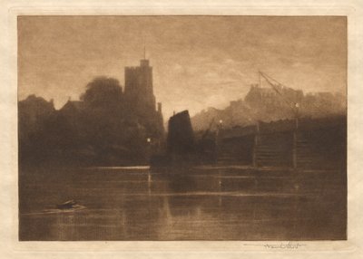 Ebb Tide, Putney Bridge by Frank Short