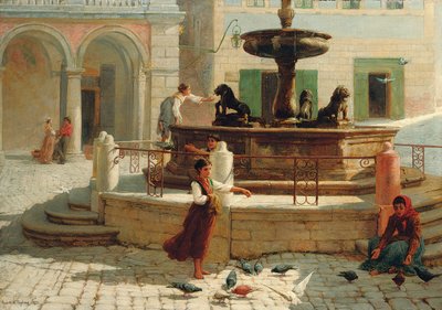 Pensioners of Assisi by Frank William Warwick Topham