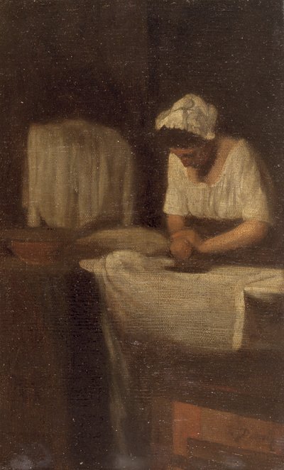 A Woman Ironing, The Laundress by François Bonvin