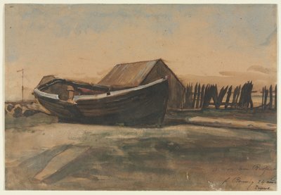 Boat on a Beach, Le Tréport by François Bonvin