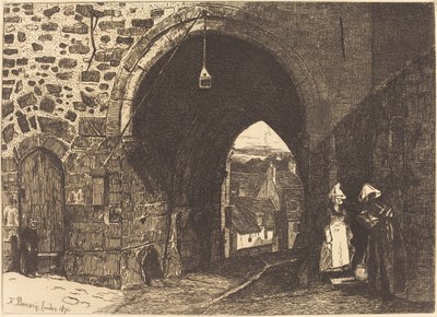 The Gate of St Malo in Dinan by François Bonvin