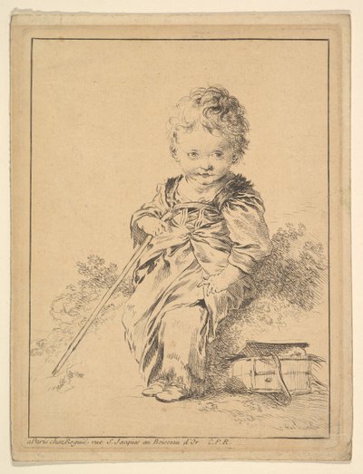 Child Holding Staff by François Boucher
