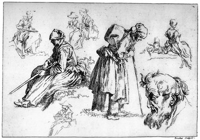 Diverse Figures, c1720-1770, 1924 by François Boucher