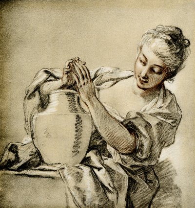 Girl at a Well by François Boucher