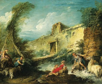 The Crossing of the Ford by François Boucher