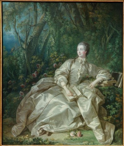 Madame de Pompadour Sitting Outdoors by François Boucher