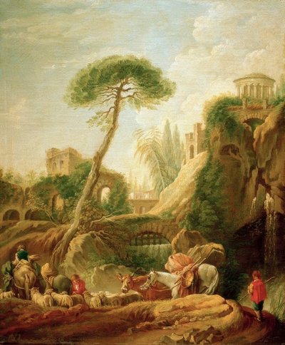 Fantasy Landscape near Tivoli by François Boucher