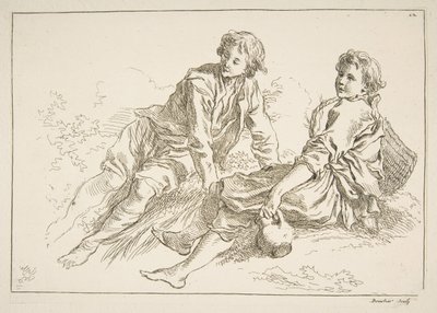 Sheet of Sketches by François Boucher