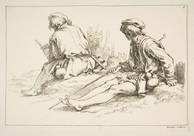 Sheet of Sketches, 1753 by François Boucher