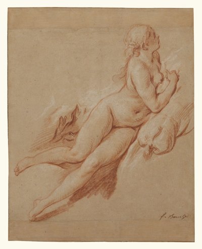 Study of a Reclining Nude by François Boucher