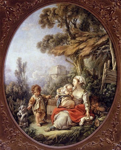 The Little Dogs Dance by François Boucher