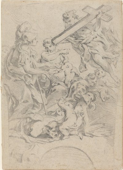 Faith and Charity by François Boucher after Giovanni Battista Gaulli