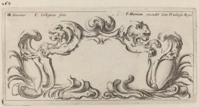 Cartouche by François Collignon after Stefano Della Bella