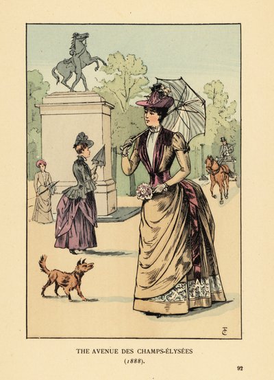 The Avenue des Champs-Elysées in 1888 by François Courboin