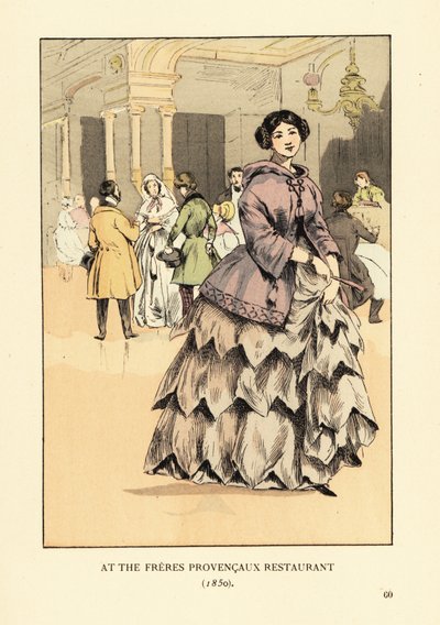 Woman at the Freres Provencaux Restaurant, Paris by François Courboin