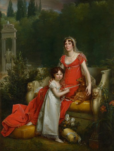 Elisa Bonaparte with Her Daughter Napoleona Baciocchi by François Gérard
