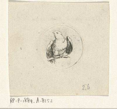 Bird on a Tree Branch by François de Maleck