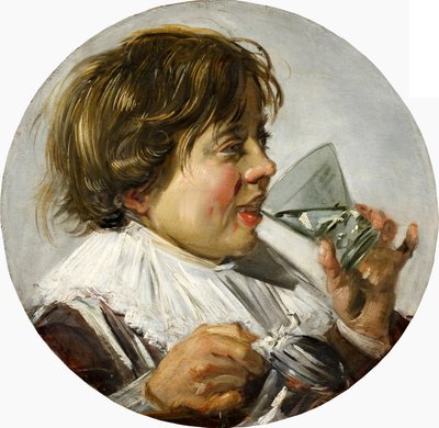 Bust of a Laughing Boy with Wine Glass by Frans Hals