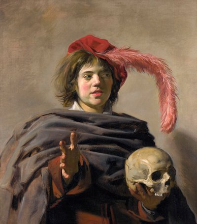 Young Man Holding a Skull (Vanitas), 1627 by Frans Hals
