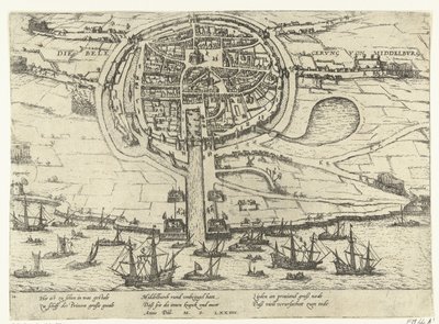 Siege of Middelburg, 1574 by Frans Hogenberg