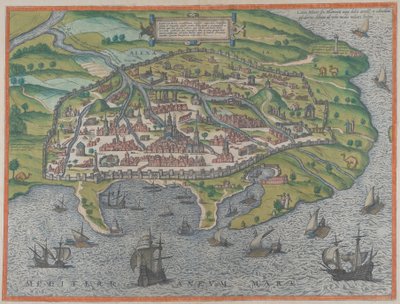 Map of Alexandria, 1575 by Frans Hogenberg