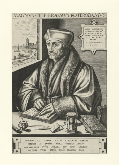 Portrait of Desiderius Erasmus by Frans Huys