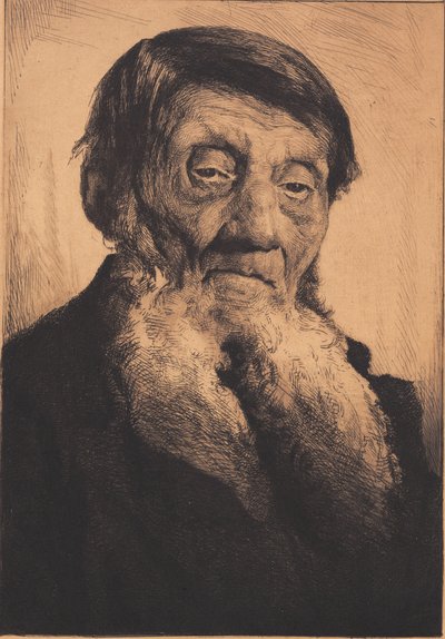 Old Man with Split White Beard by Frans Schwartz