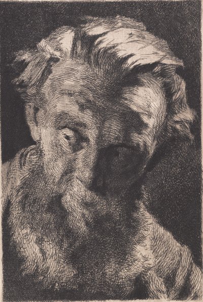 Old Bearded Man Looking to the Side by Frans Schwartz