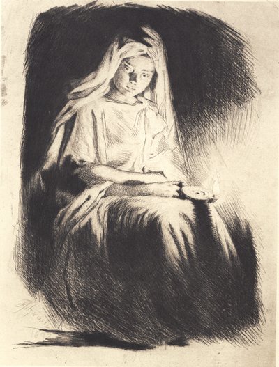 Woman with the Lamp by Frans Schwartz