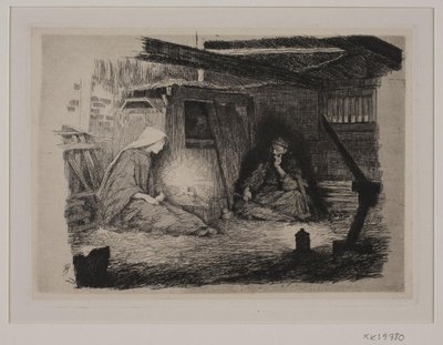 Mary, Christ Child, and Joseph on Christmas morning by Frans Schwartz