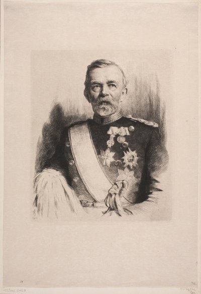 Portrait of Major General L. Koefoed by Frans Schwartz