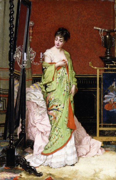 The Green Kimono by Frans Verhas
