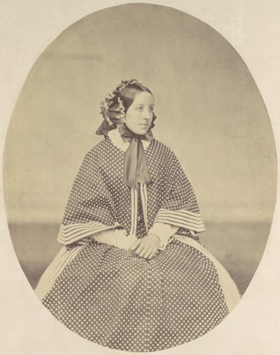 Young Woman in Dotted Dress, 1850s-60s by Franz Antoine